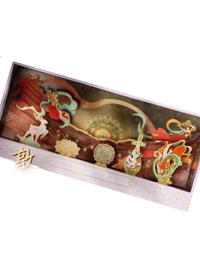 Tatanice [Lowest Price Online] Tatanice Bookmark, Dunhuang Fairyland Scene Style, Gift, Birthday Present, Sticky Note, Book Clip, Reading Card, Gift For Elders And Friends - Image 1