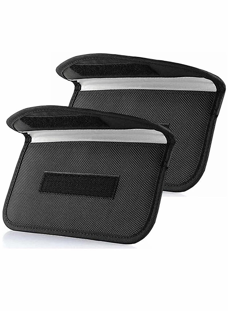 KASTWAVE Faraday Bags for Car Keys and Cell Phone, Signal Blocking Key Pouch Wallet,  Anti Theft Car Protection, Cell Phone Signal Jammer WiFi/GSM/LTE/NFC/RFID,  Blocker 2 Pack - Image 1