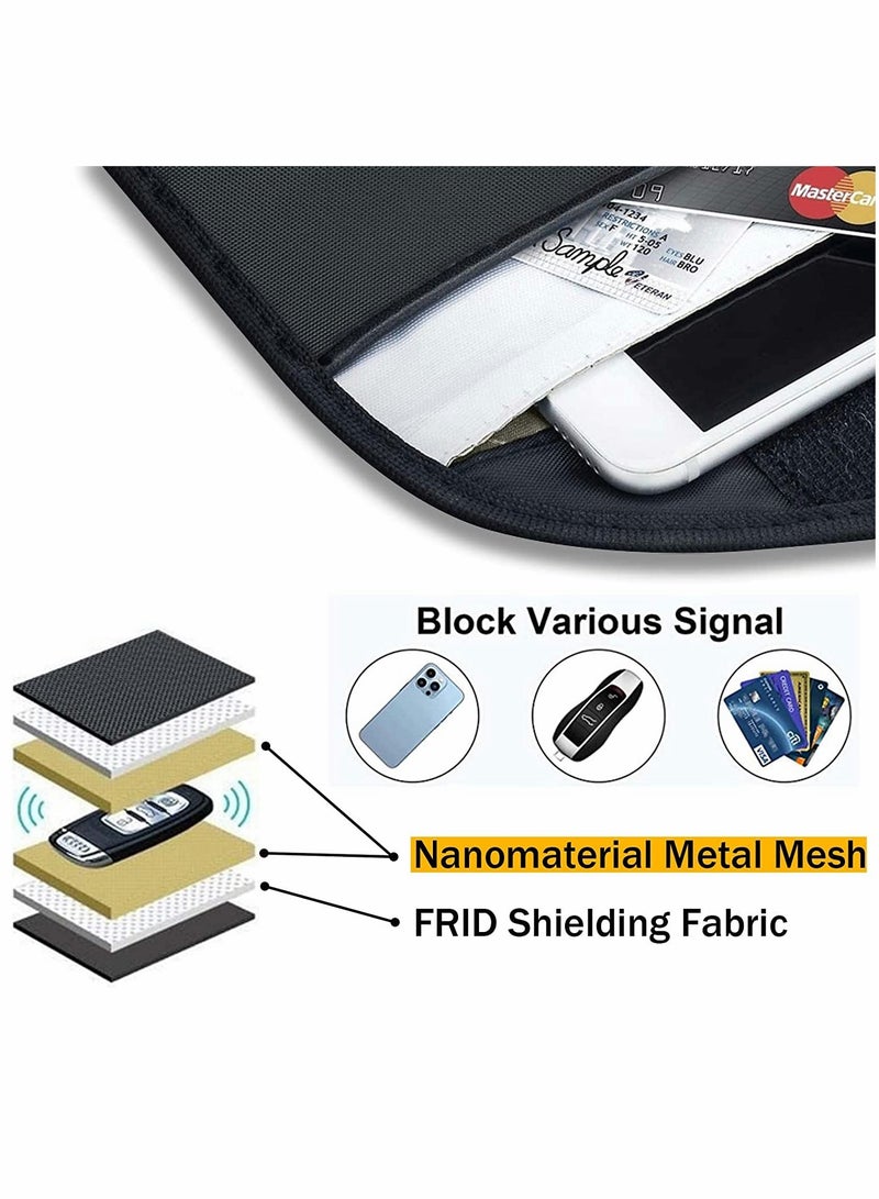 KASTWAVE Faraday Bags for Car Keys and Cell Phone, Signal Blocking Key Pouch Wallet,  Anti Theft Car Protection, Cell Phone Signal Jammer WiFi/GSM/LTE/NFC/RFID,  Blocker 2 Pack - Image 2
