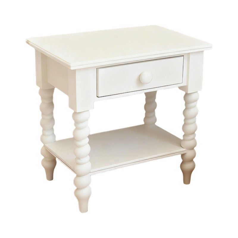 Dollhouses Nightstand 1/12 Scale White Texture Openable Doors Compact Bedroom Furniture Miniature Accessory Storage - Image 2