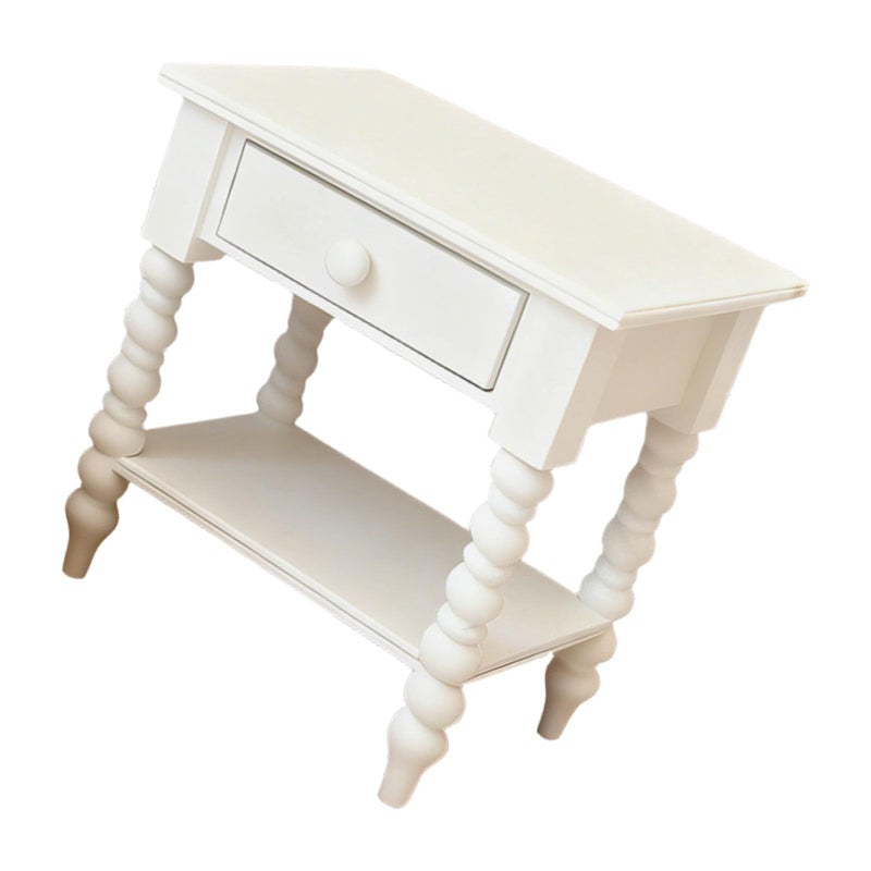 Dollhouses Nightstand 1/12 Scale White Texture Openable Doors Compact Bedroom Furniture Miniature Accessory Storage - Image 4