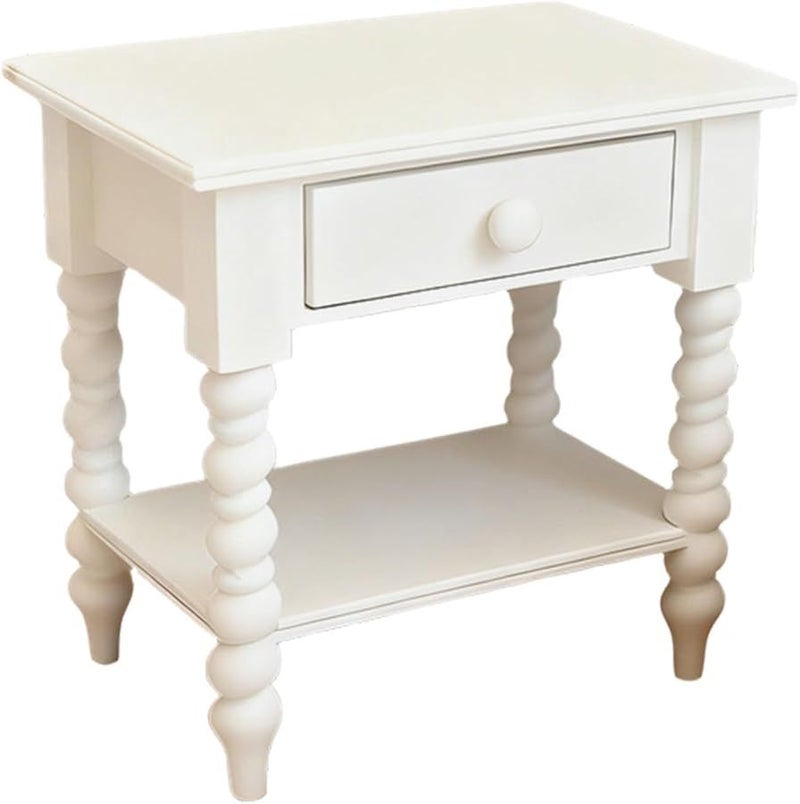 Dollhouses Nightstand 1/12 Scale White Texture Openable Doors Compact Bedroom Furniture Miniature Accessory Storage - Image 1