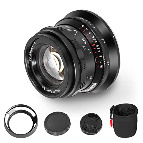PERGEAR 35mm F1.4 Full-Frame Manual Focus Lens, Compatible with Full-Frame L-Mount Mirrorless Cameras T TL TL2 CL, DC-S5 DC-S1H DC-S1R DC-S1 DC-BS1H an fp fp-L (Black) - Image 1