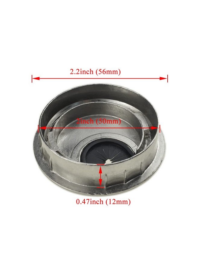 HAHIYO 2Pcs 2Inch/50mm Brushed Silver Zinc Alloy Desk Grommet Wire Grommet Cable Management Cord Hole Cover Desk Wire Hole Insert Wire Organizer for Computer Office Home School Equipment Systems - Image 2