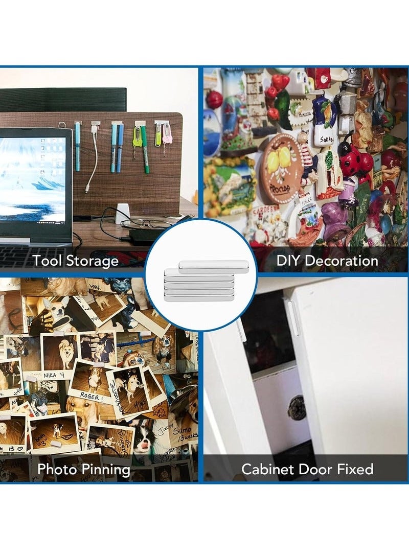 general Neodymium Bar Magnets, 20x5x2mm 60Pcs Small Strong Rare Earth Magnets, Strong Rectangular Magnetic Bar, Mini Powerful Magnets for Crafts, Fridge, Science, Office and Tool Storage - Image 5