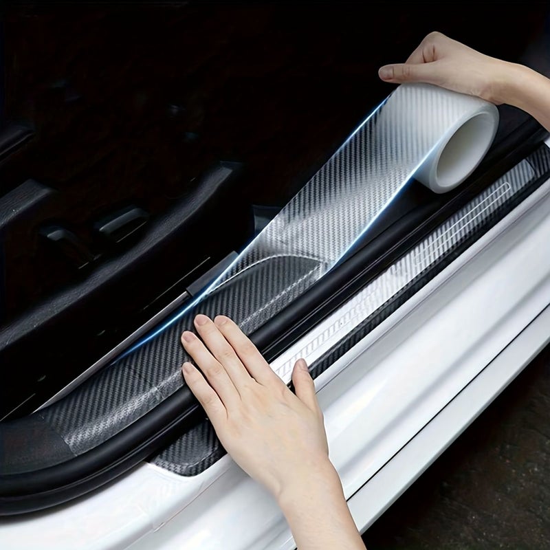 4pcs Car Door Protector Transparent Scratch Resistant PET Film Easy Apply Enhanced Vehicle Carbon Fiber Accessory - Image 3