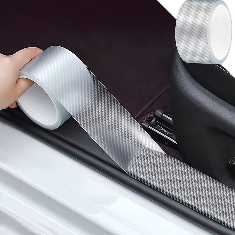 4pcs Car Door Protector Transparent Scratch Resistant PET Film Easy Apply Enhanced Vehicle Carbon Fiber Accessory - Image 5