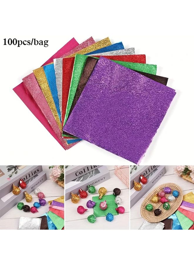 Red Style1 100Pcs Candy Chocolate Biscuit Tin Packaging Paper DIY Gift Craft Wedding Party Birthday Halloween - Image 2