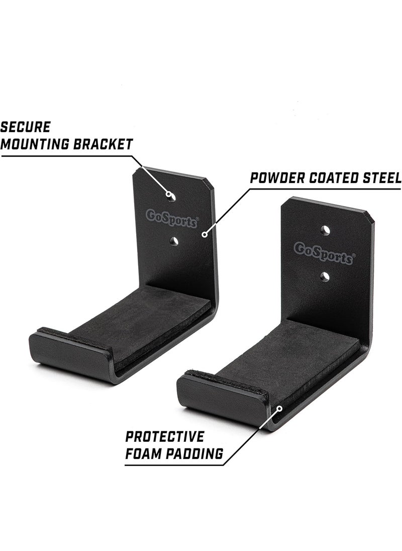 GoSports GoSports Universal Snowboard  Skateboard Wall Mount Display Racks  2 Pack Foam Padded Hangers  - Image 4