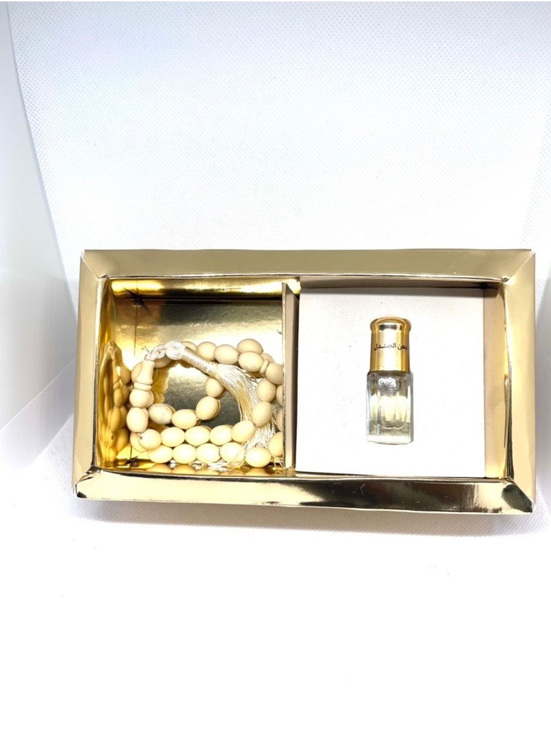 Rfahity A quarter of a tola of sandalwood oil, and a sandalwood bracelet the smell of sandalwood 