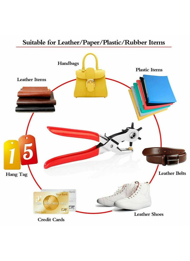 KANABEE KANAbee Revolving Leather Belt Hole Punch Plier with Multi Tool Manual Belts Puncher Maker Machine Device for Pliers and Straps  - Image 3