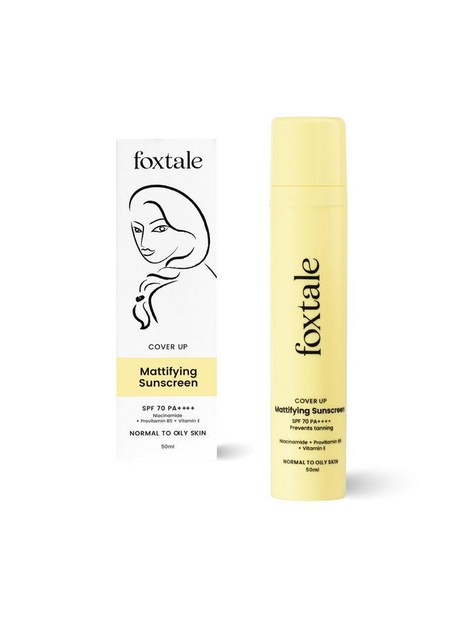 foxtale Niacinamide Matte Sunscreen Spf 70+ Pa++++ | No White Cast | Non Greasy | Prevents Tanning | Uva/Uvb Protection | Lightweight | Men & Women | For Normal To Oily Skin | 50 Ml - Image 1