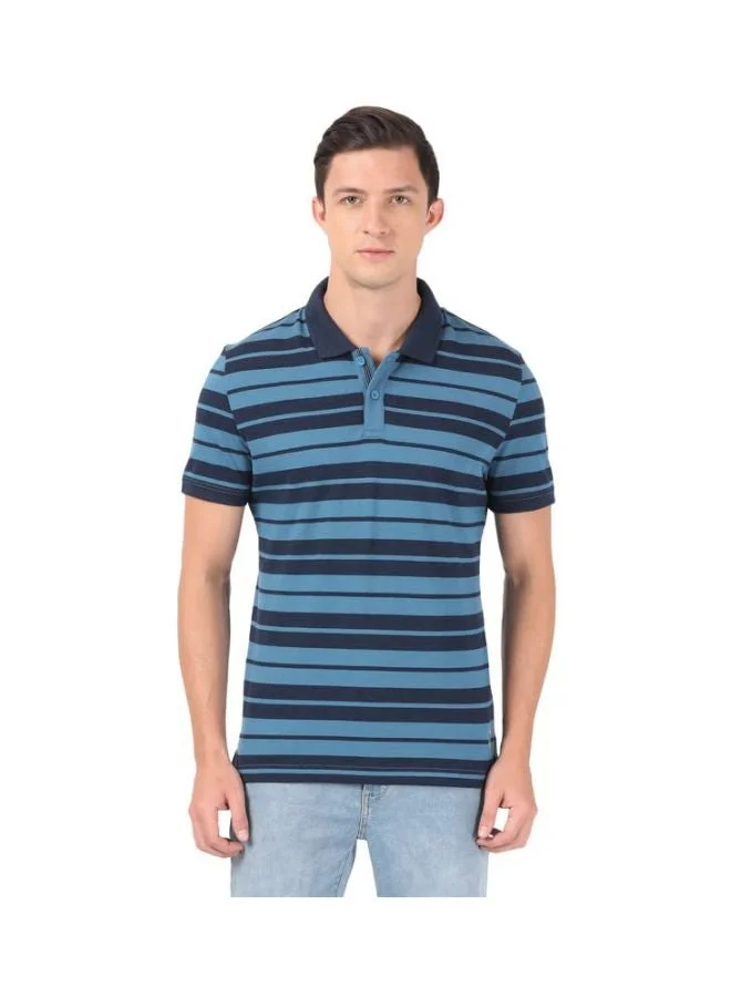 JOCKEY US93 Men Super Combed Cotton Rich Striped Polo T Shirt