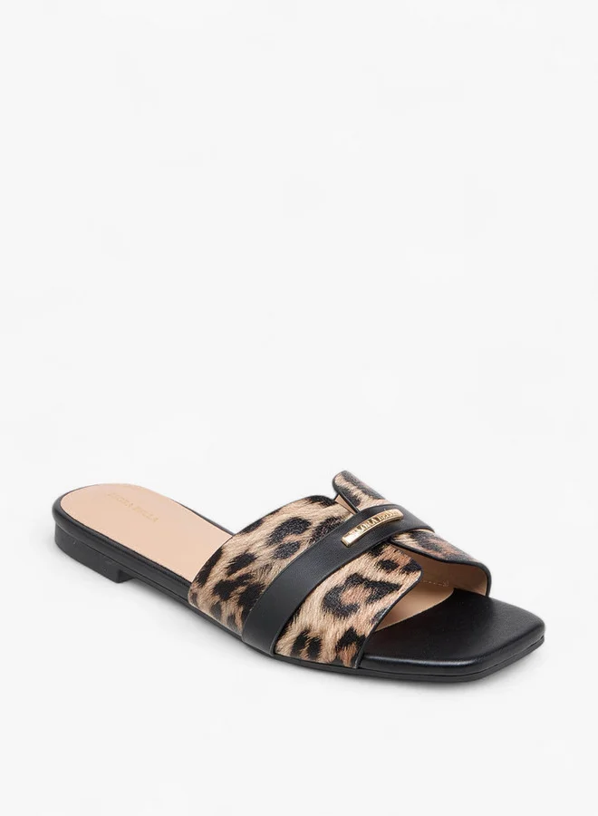 فلورا بيلا من شو إكسبرس Women Animal Print Slip-On Flat Sandals