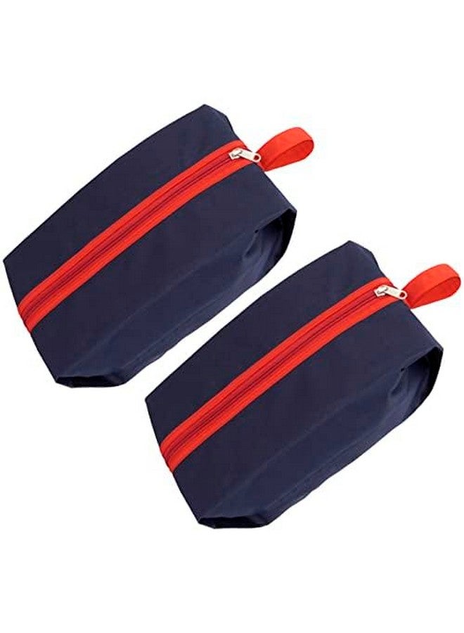 Agroha Shoe Pouch for Shoe Organizer in Travelling Shoe Cover for dustproof Packing Shoe Bag 40x13x18cm (Black & Red) Pack of 2 - Image 1