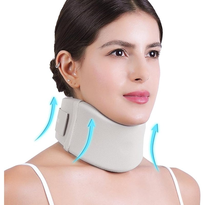 Artelse Ice Silk Neck Brace - Soft, Breathable Cervical Collar for Pain Relief & Posture Correction - Washabel Anti-Snoring Support for Comfortable Sleep - Ideal for Office Workers - Image 1