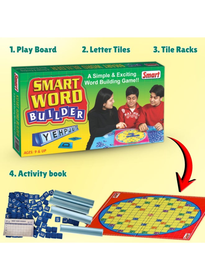 Creative's Smart Word Builder Board Game - Strategy & Vocabulary Educational Games, Spelling Challenge, Screen-Free Family Games for Teens & Big Kids Ages 9 10 11 12+ - Image 3