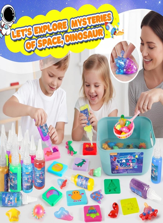 URMYWO Magic Water Elf Toy Kit, Water Pets Toys for Kids, Easter Basket Stuffers, Aqua Fairy Water Gel Kit Squishy Maker, 36 Gels & 24 Molds, DIY Dinosaur Easter Space Make Your Own Squishies Toys Gifts - Image 4