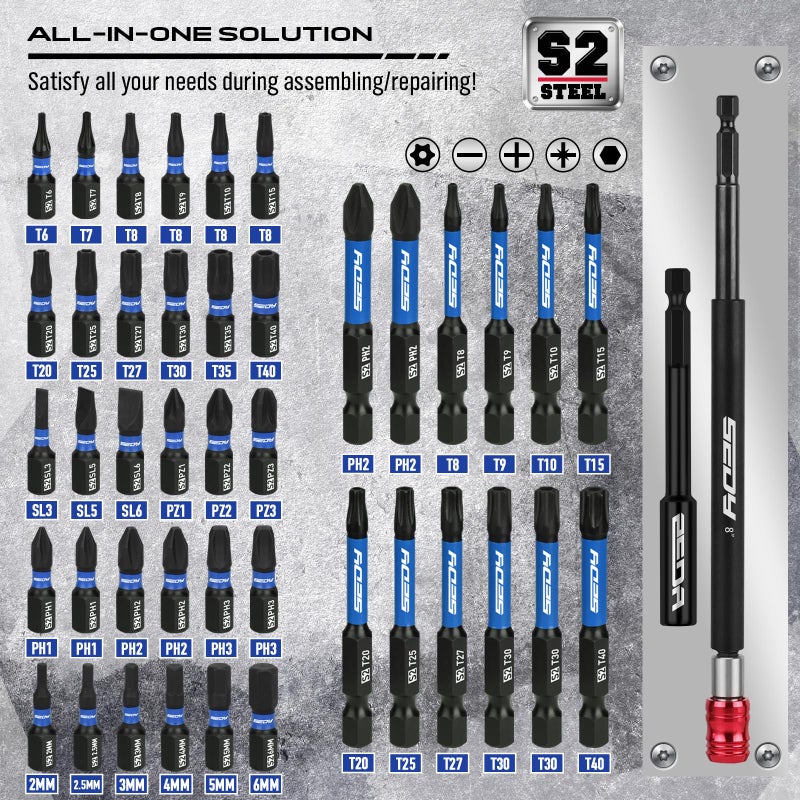 SEDY 80-Piece Premium Magnetic Impact Nut Driver Set Metric & SAE with Socket Adapters, Bit Holder, Wing Nut Driver, Universal Sockets, Quick Release Extension, Power Bits - Image 3