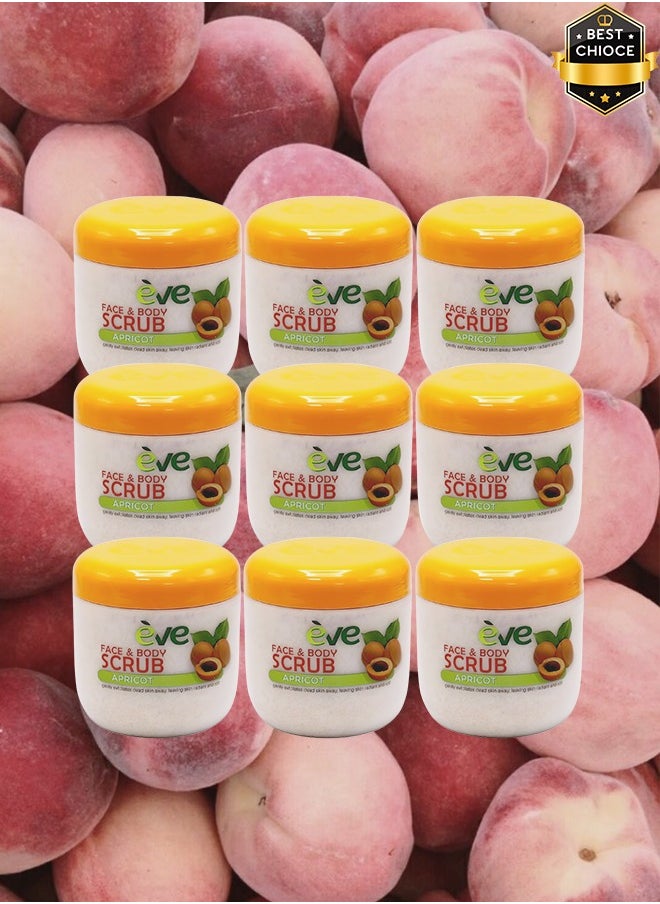 Eve 9 Pieces Apricot Face & Body Scrub 483ml  - Image 1