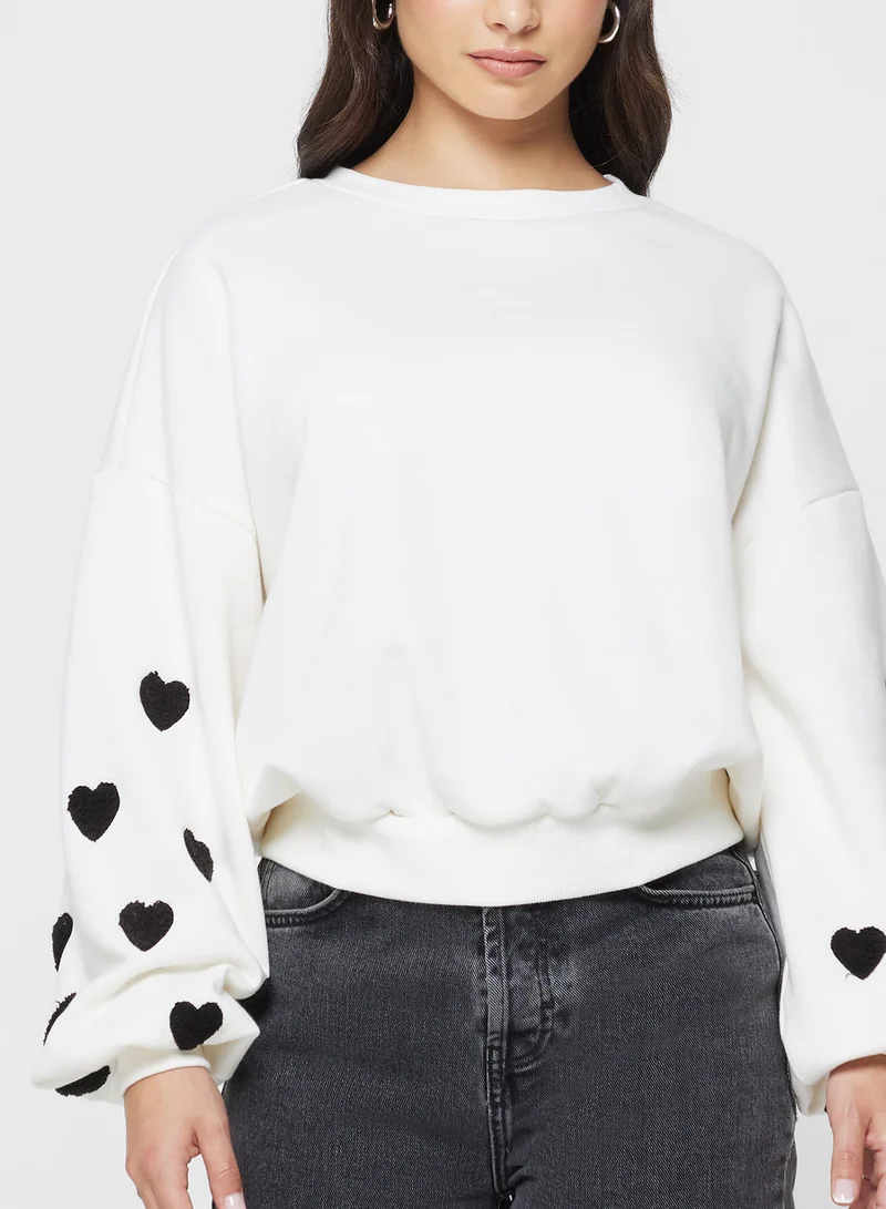 ONLY Onlmacy Long Sleeve Crew Neck Sweatshirt