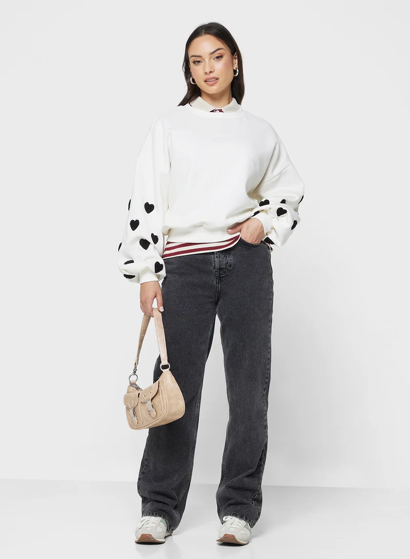 ONLY Onlmacy Long Sleeve Crew Neck Sweatshirt