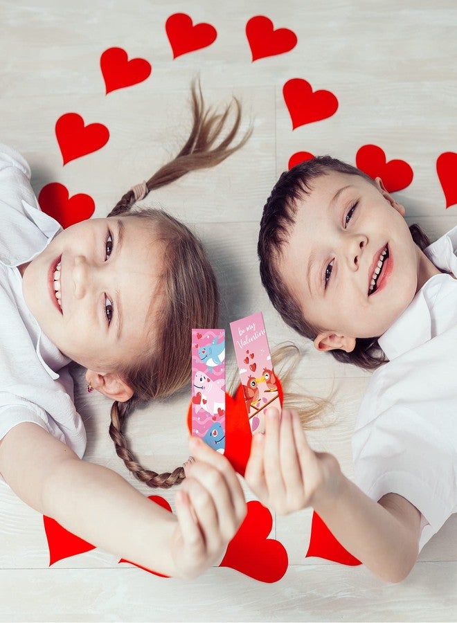 Honoson 48 Pieces Valentine‘s Day Magnetic Bookmark Valentines Magnetic Page Markers Valentines Page Clips Bookmarks Happy Valentine‘s Day Gifts for Kids Classroom Supplies Party Favors, 24 Designs - Image 5