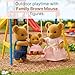OLEOCA Family Brown Mouse Figures Set of 3 Collectible Flocked Mini Dolls with Removable Clothes Miniature Dollhouse Pretend Play Figures for Kids Ages 3 - Image 4