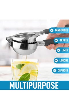 MIXDE Kitchen Lemon Squeezer Stainless Steel with Premium Quality Heavy Duty Solid Metal Squeezer Bowl - Large Manual Citrus Press Juicer and Lime Squeezer Stainless Steel (Black)  - Image 5