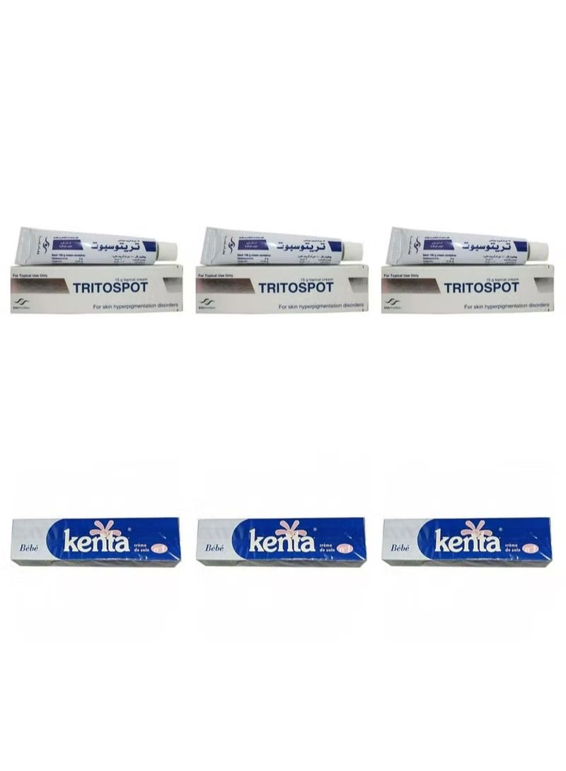 Tritospot Cream (Pack of 3) And Kenta Cream (Pack of 3)