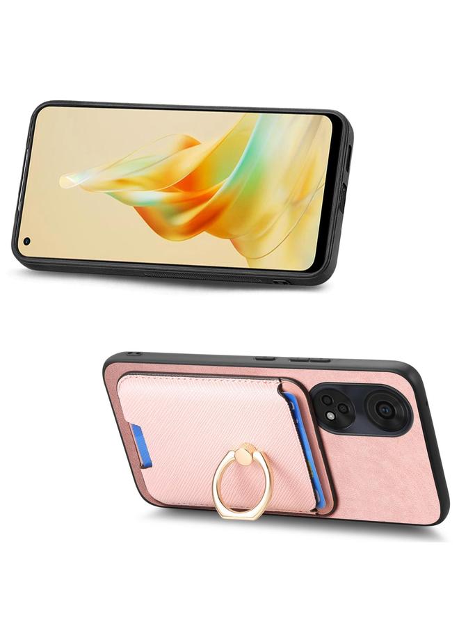 اس-توب جراب هاتف OPPO A3 Pro بتصميم كلاسيكي متقاطع من الجلد مع حلقة إدخال عمودية وحقيبة بطاقات MagSafe - Image 4