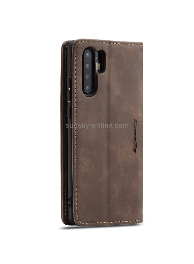 CaseMe Huawei P30 Pro Case Wallet, for Huawei P30 Pro Wallet Case Book Folding Flip Folio Case with Magnetic Kickstand Card Slots Protective Cover - Coffee - Image 5