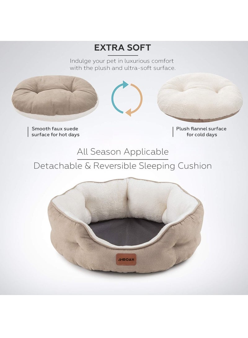 AMROAH Pet Bed Orthopedic Sofa Ultra Comfortable Nonskid, Non-Slip Resistant Bottom Washable Calming Pet Mattress Couch Bedding for Cat Medium Small Dog Puppy Kitten 51*48*15 CM  - Image 4