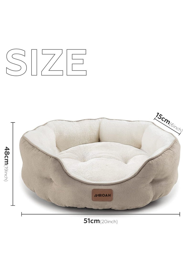 AMROAH Pet Bed Orthopedic Sofa Ultra Comfortable Nonskid, Non-Slip Resistant Bottom Washable Calming Pet Mattress Couch Bedding for Cat Medium Small Dog Puppy Kitten 51*48*15 CM  - Image 5