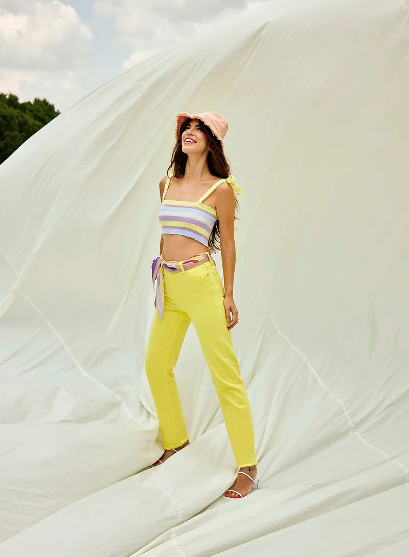 trendyol High Waist Straight Jeans