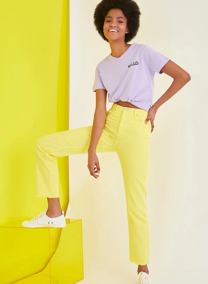 trendyol High Waist Straight Jeans