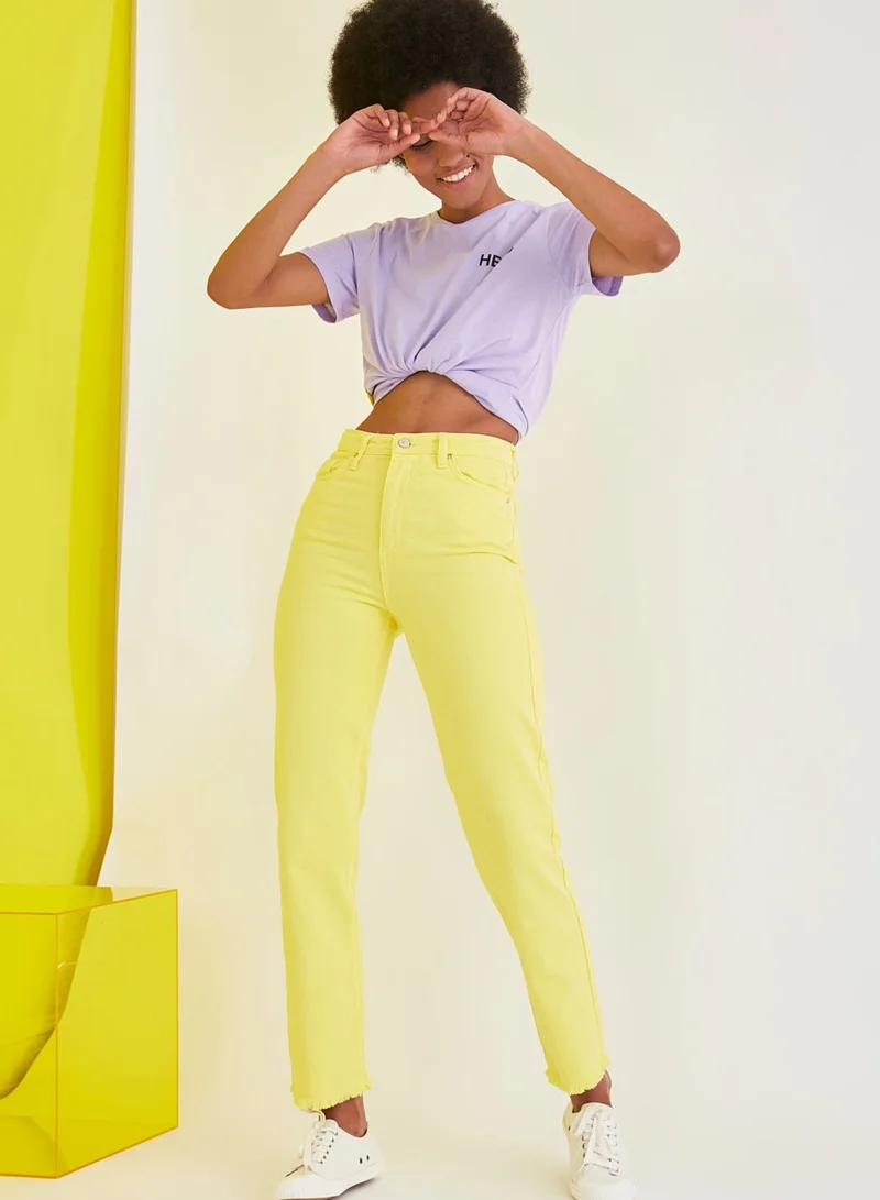 trendyol High Waist Straight Jeans