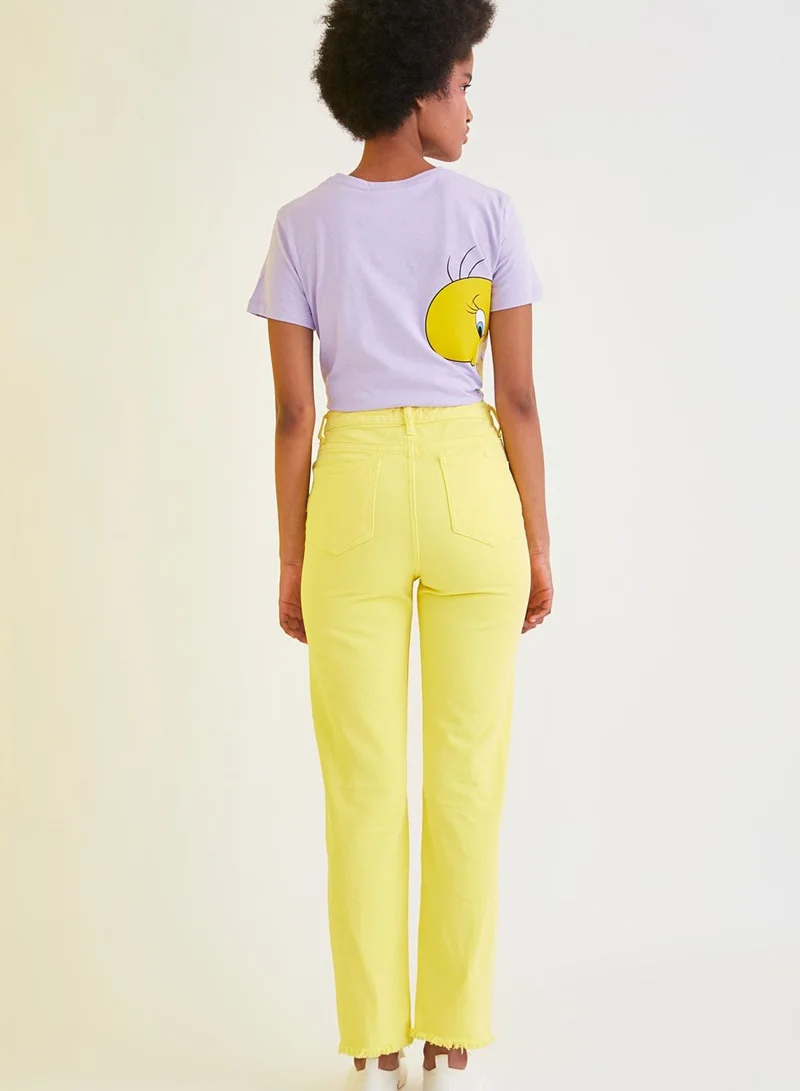 trendyol High Waist Straight Jeans