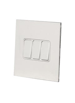 Donmarco 3 Gang 2 Way Switch – Rocker Button – Stainless Steel Panel, Modern & Durable, Fire-Resistant Electric Switch, 3 Year Warranty, Wall Switch for Home and Office (Matt White)  - Image 2