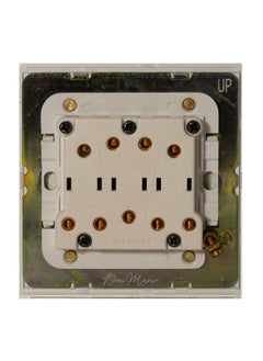 Donmarco 3 Gang 2 Way Switch – Rocker Button – Stainless Steel Panel, Modern & Durable, Fire-Resistant Electric Switch, 3 Year Warranty, Wall Switch for Home and Office (Matt White)  - Image 3