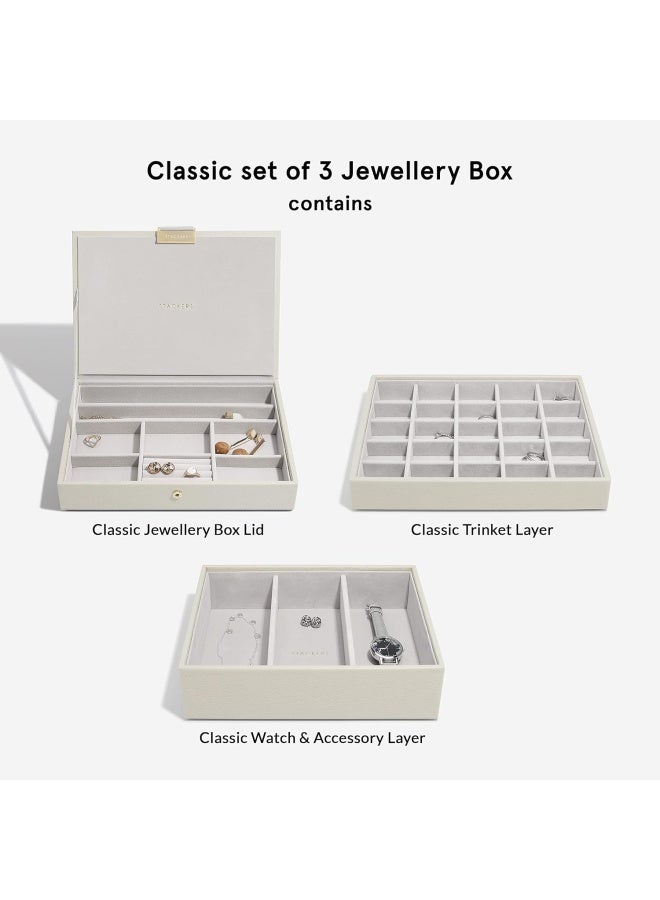 Stackers 3 Pieces Oatmeal Classic Jewellery Box - Image 4