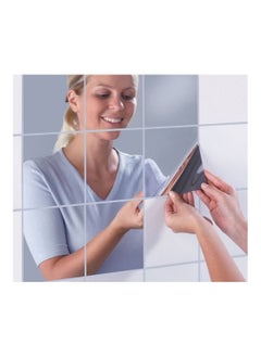 Cool Baby COOLBABY 16Pcs Square Mirror Tile Wall Stickers 3D Decal Mosaic Diy Home Room Decoration  - Image 1