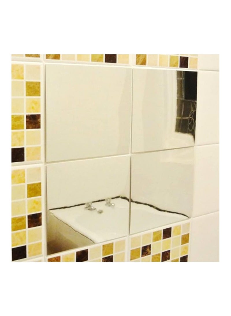 Cool Baby COOLBABY 16Pcs Square Mirror Tile Wall Stickers 3D Decal Mosaic Diy Home Room Decoration  - Image 4