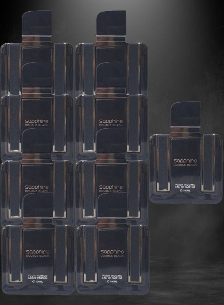 Sapphire 9 Pieces Sapphire Double Black EDP 100ML - Image 1
