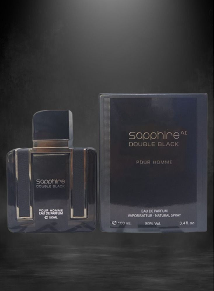 Sapphire 9 Pieces Sapphire Double Black EDP 100ML - Image 2