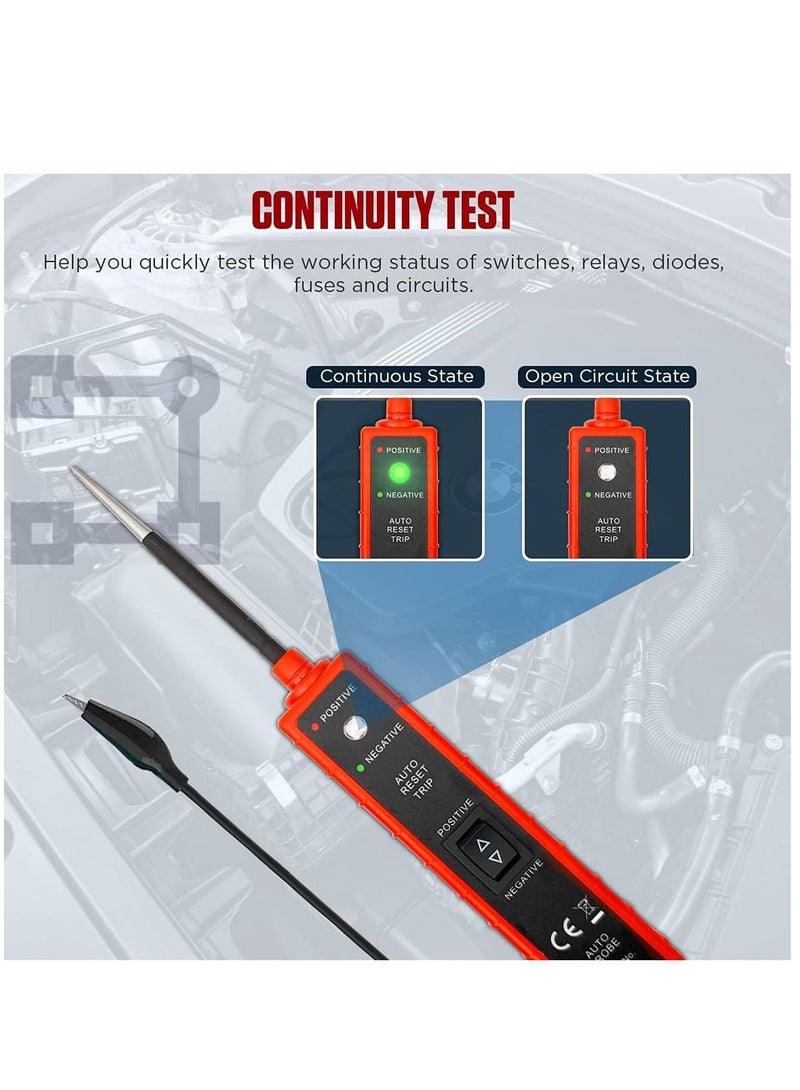 Automotive Circuit Tester Test Light Automotive with 4M Test Lead 6V 12V 24V DC Led Light Tester Fuse Tester Circuit Tester Auto 12V Electrical System Tools for Car Truck Marine Motorcycle SUV Boat - Image 4