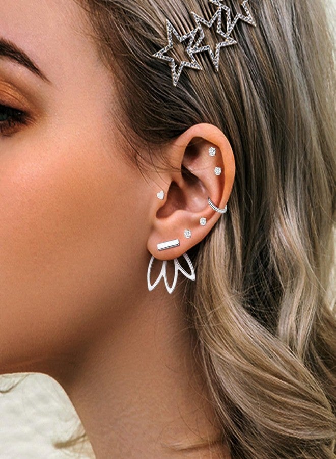 TAMHOO 20 Pairs Flat Back Earrings for Women and Teen Girls - Gold Plated Screwback Earring with Diverse Designs, Perfect for Multiple Piercings and Everyday Wear (Style A) - Image 2