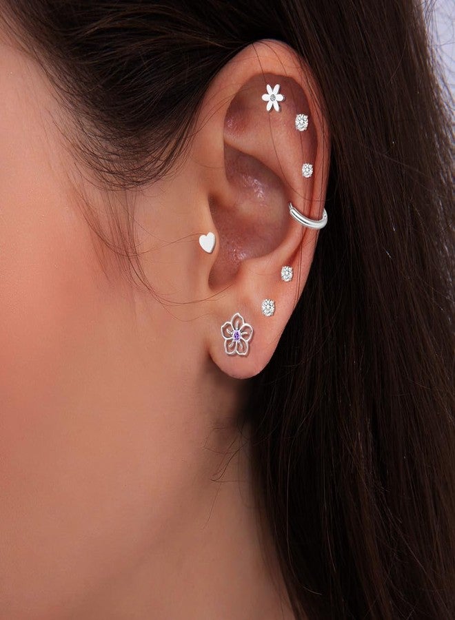 TAMHOO 20 Pairs Flat Back Earrings for Women and Teen Girls - Gold Plated Screwback Earring with Diverse Designs, Perfect for Multiple Piercings and Everyday Wear (Style A) - Image 3