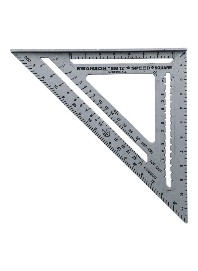 SWANSON Heavy Duty High Quality Speed Square with Layout Bar Silver 12 Inch S0107  - Image 2