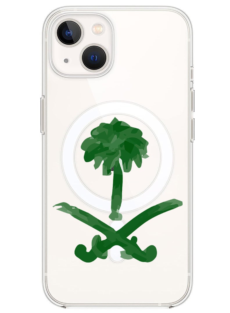 Theodor Magnetic Case for iPhone 14 Plus 6.7-inch Compatible with MagSafe Wireless Charging, Shockproof Phone Bumper Cover KSA symbol - Image 1